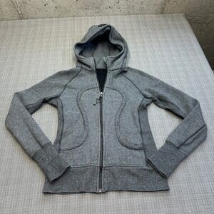 Lululemon Scuba Hoodie 4 Grey Full Zip Athleisure Lounge Jacket Cozy Gym